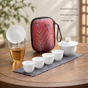 Rounded bell cups / Red patterned case