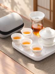 White Ceramic Gaiwan Tea Sets — image 2