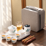 Teal Mountains · Four Cups · Tray, Jar & Larger Case