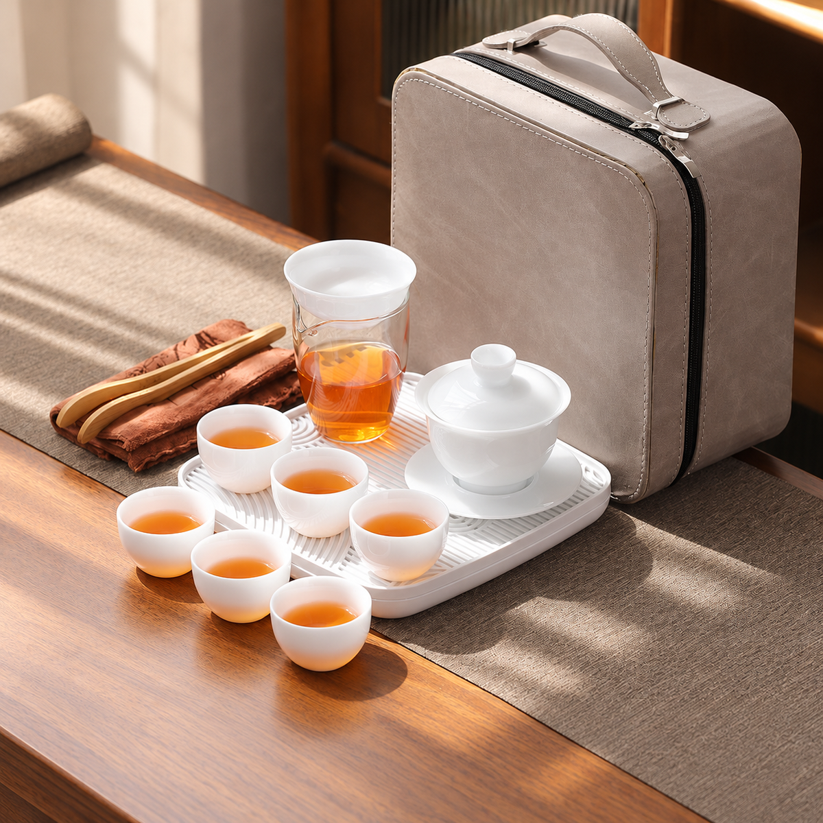 Plain White · Translucent White · Six Cups · Tray & Larger Case