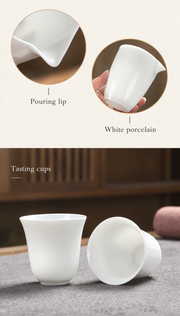 Pouring lip and tasting cups