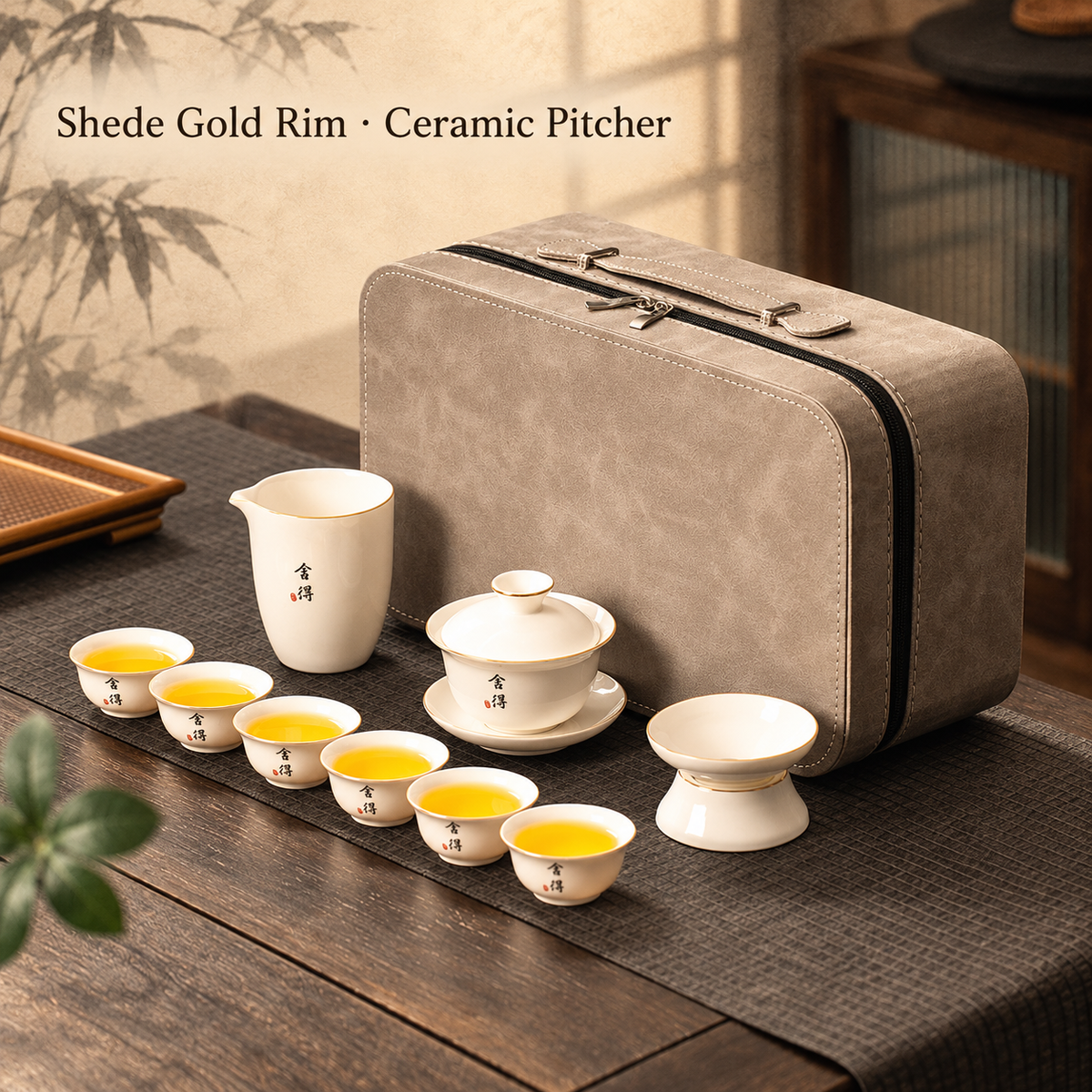 Shede Gold Rim · Ceramic Pitcher