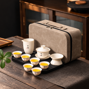 Jixiang Gold Rim · Ceramic Pitcher + Tray