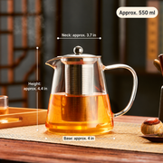 Clear Glass Teapot with Removable Infuser — image 3