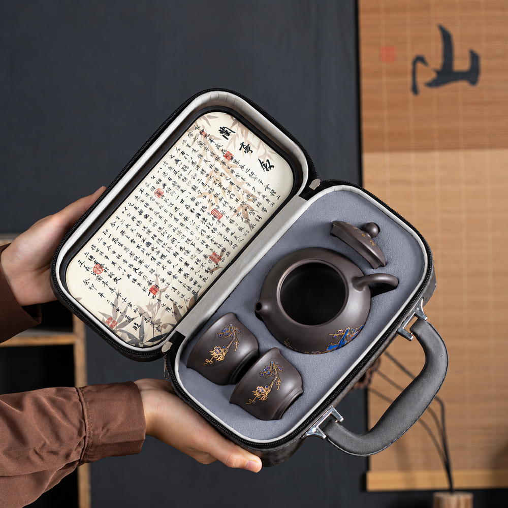 Decorated Two-Cup Travel Teapot Sets — image 2