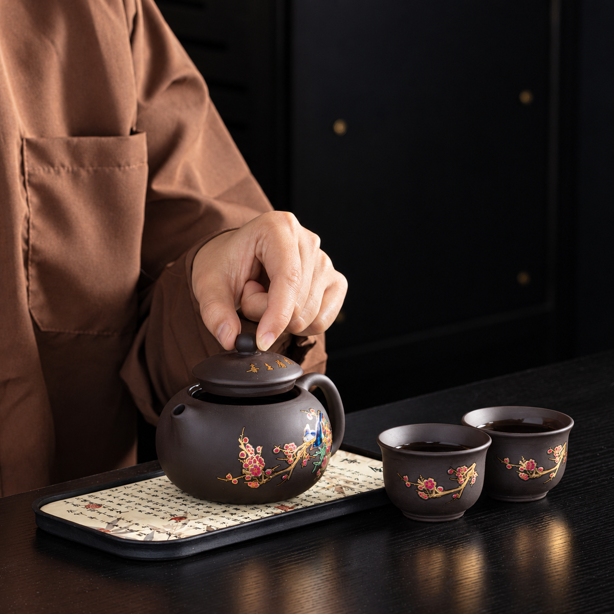 Decorated Two-Cup Travel Teapot Sets — image 3