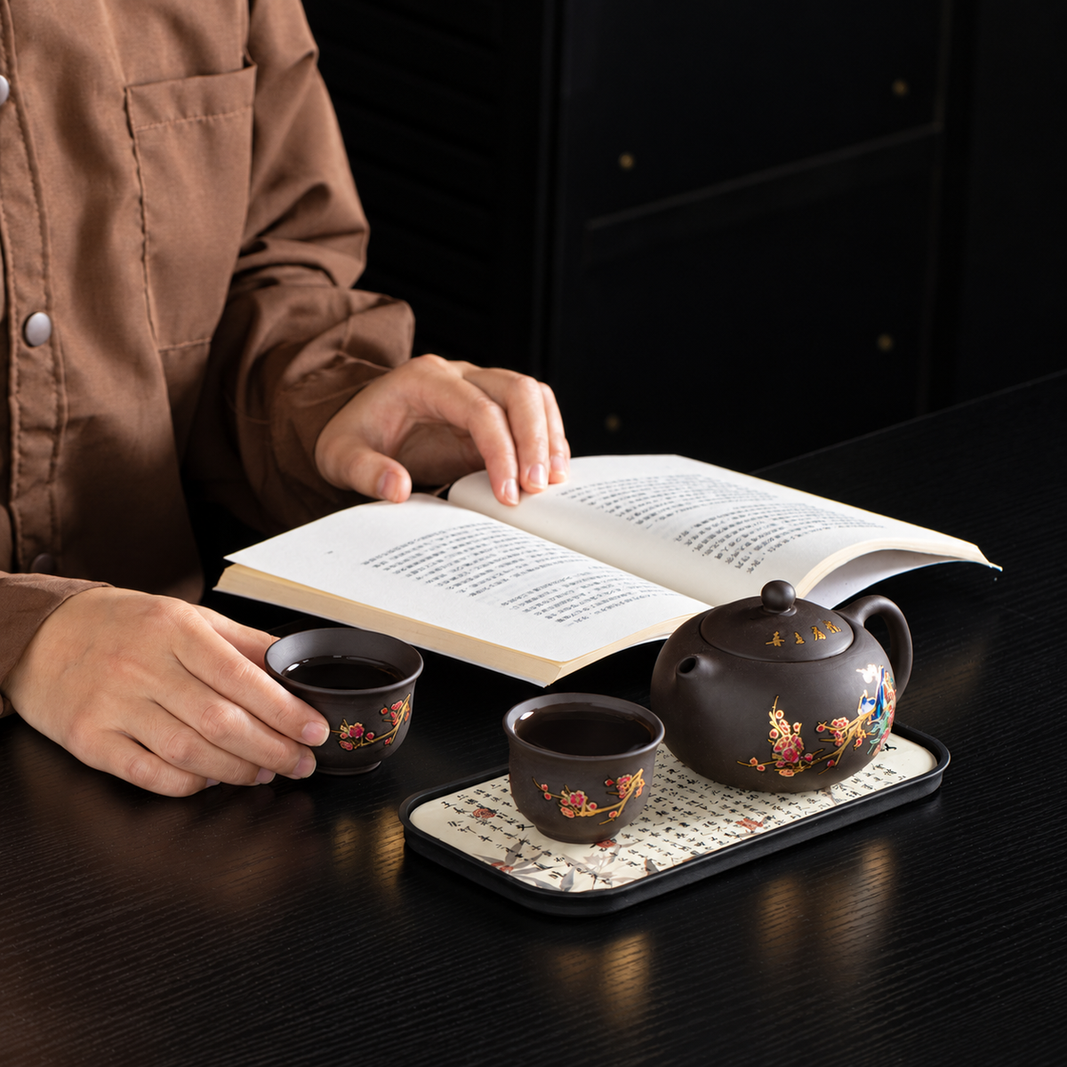 Decorated Two-Cup Travel Teapot Sets — image 4