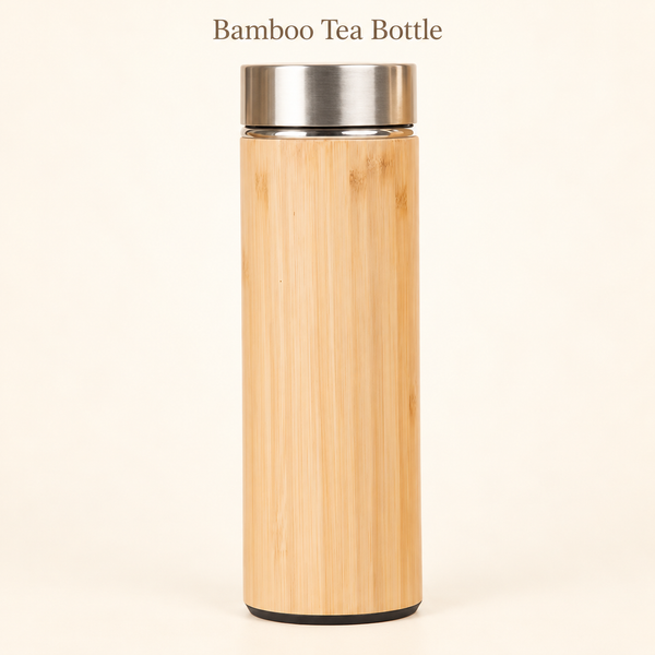 Bamboo-Shell Tea Bottle with Strainer