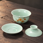 Celadon Gaiwan with Lid and Saucer — image 4