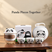 Panda Travel Tea Set with Three Cups — image 3