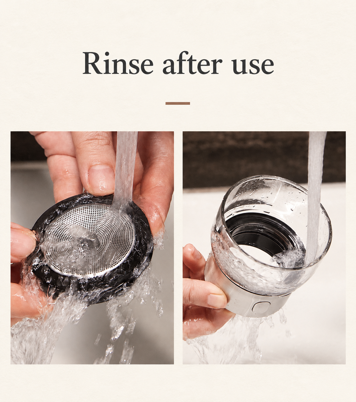 Rinse after use