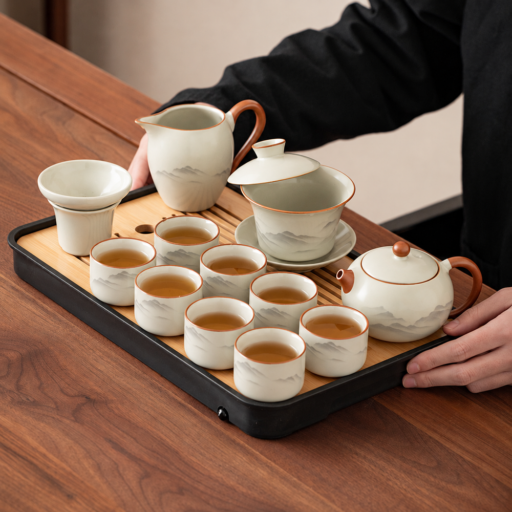 Mountain Landscape Ceramic Gongfu Tea Sets — image 2