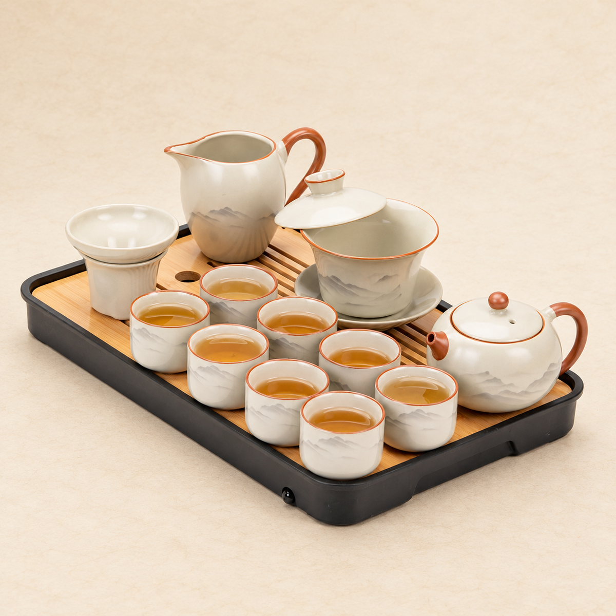 Mountain Landscape Ceramic Gongfu Tea Sets — image 5