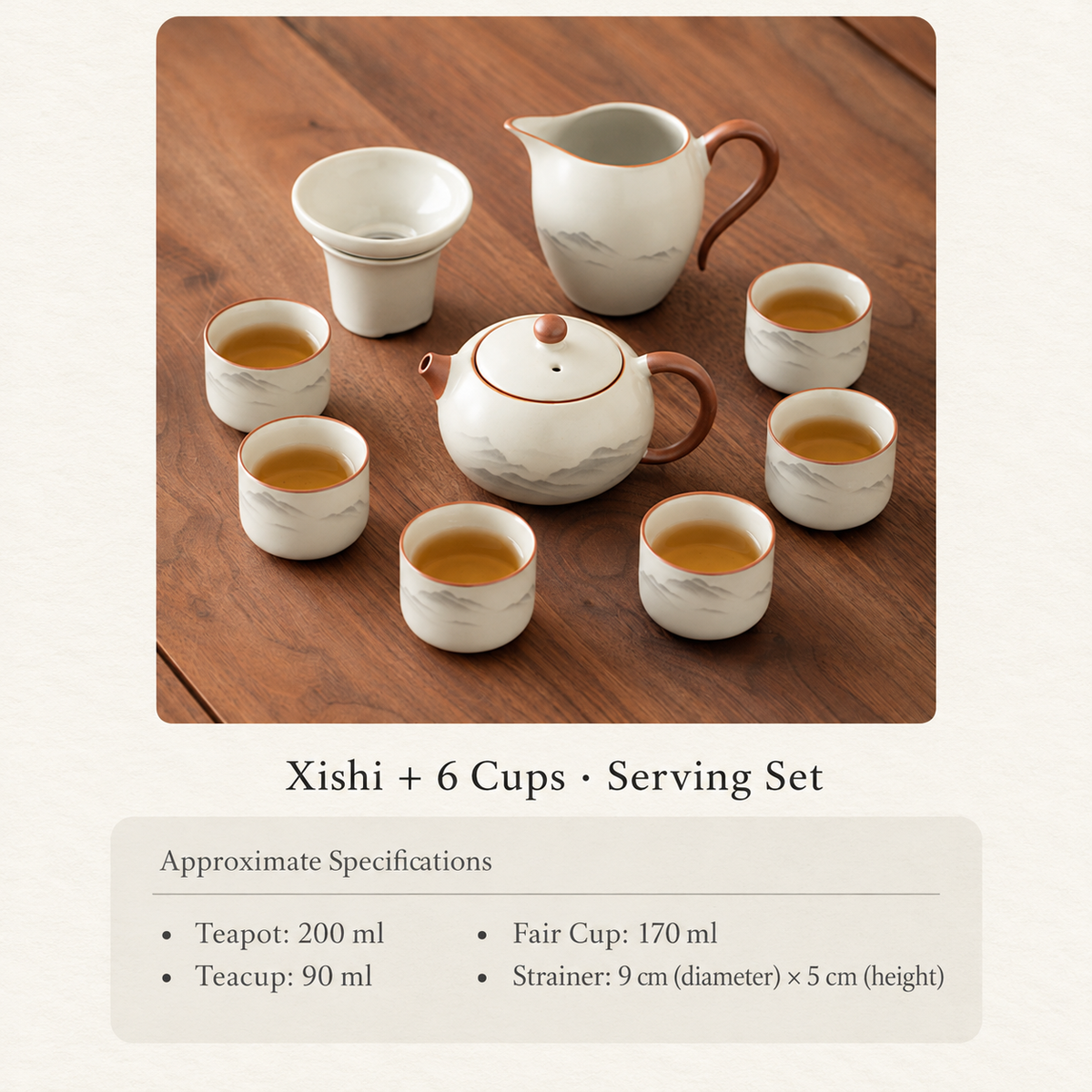 Mountain Landscape Ceramic Gongfu Tea Sets — image 10