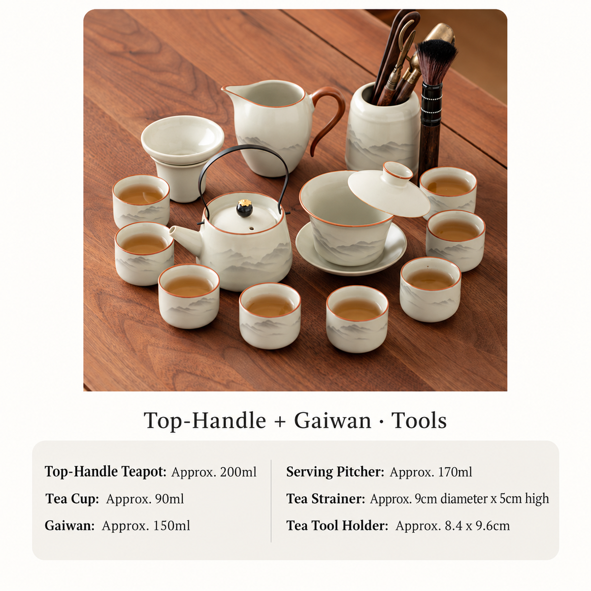 Mountain Landscape Ceramic Gongfu Tea Sets — image 18