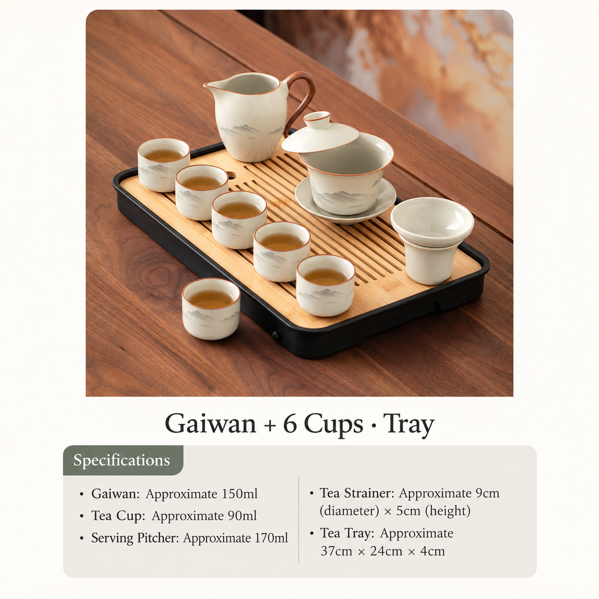 Mountain Landscape Ceramic Gongfu Tea Sets — image 23