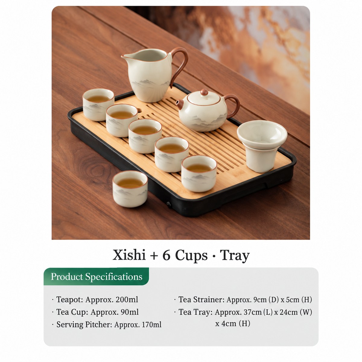 Mountain Landscape Ceramic Gongfu Tea Sets — image 24