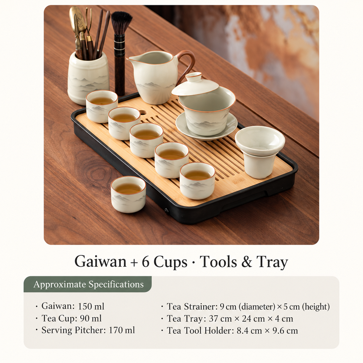 Mountain Landscape Ceramic Gongfu Tea Sets — image 25