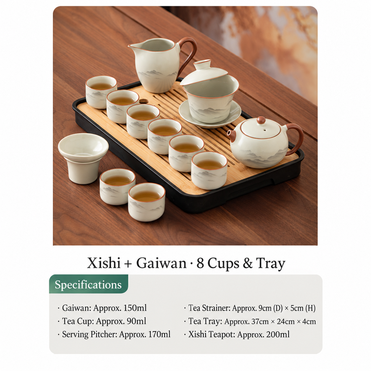 Mountain Landscape Ceramic Gongfu Tea Sets — image 28