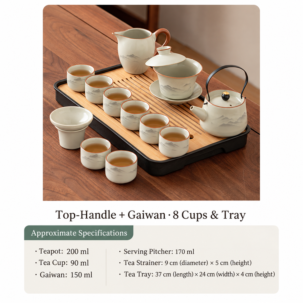 Mountain Landscape Ceramic Gongfu Tea Sets — image 29