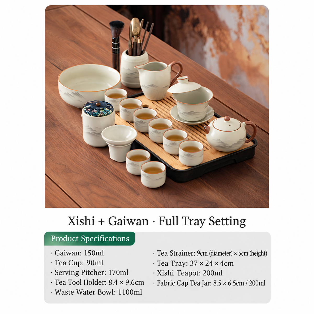 Mountain Landscape Ceramic Gongfu Tea Sets — image 33