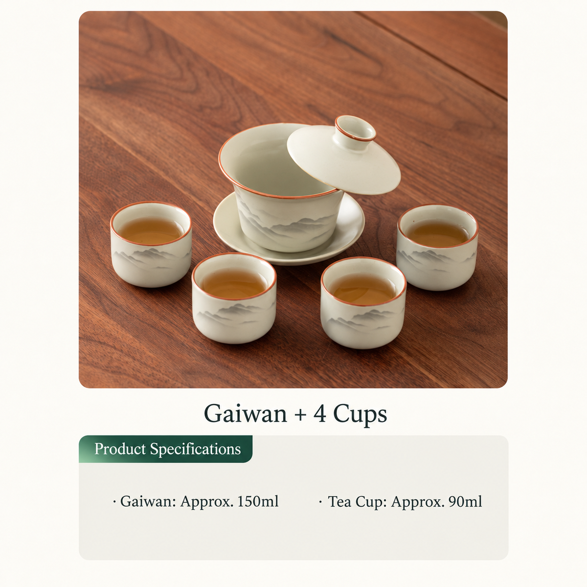 Gaiwan + 4 Cups