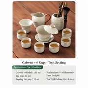 Gaiwan + 6 Cups - Tool Setting