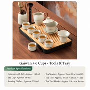 Gaiwan + 6 Cups - Tools & Tray