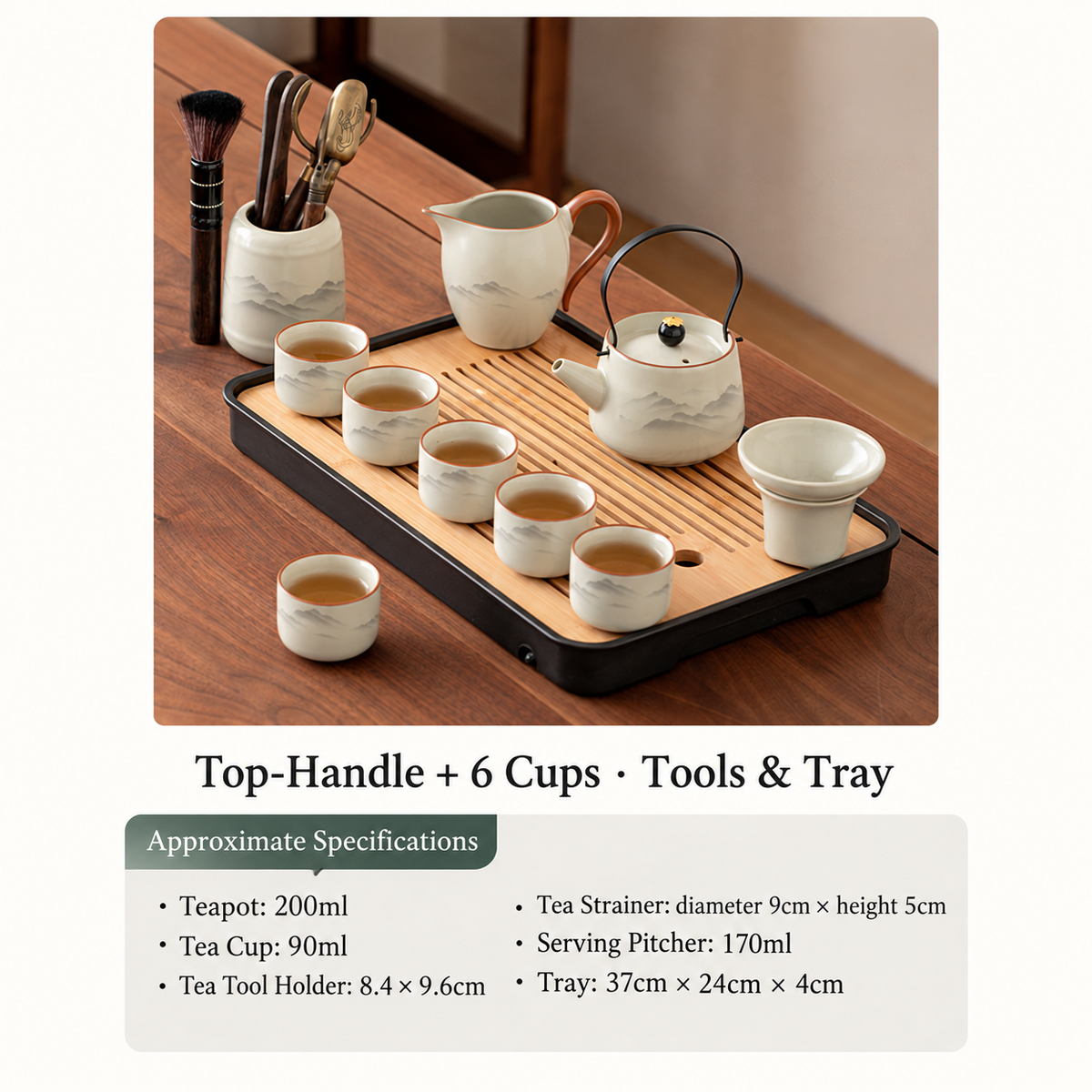 Top-Handle + 6 Cups - Tools & Tray