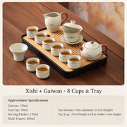 Xishi + Gaiwan - 8 Cups & Tray
