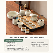 Top-Handle + Gaiwan - Full Tray Setting