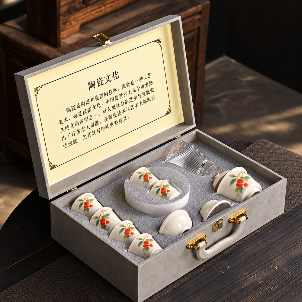 Ivory Ceramic Gongfu Tea Set — image 2