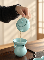 Pour through the filter