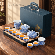 Landscape & Floral Ceramic Gongfu Tea Sets — image 21