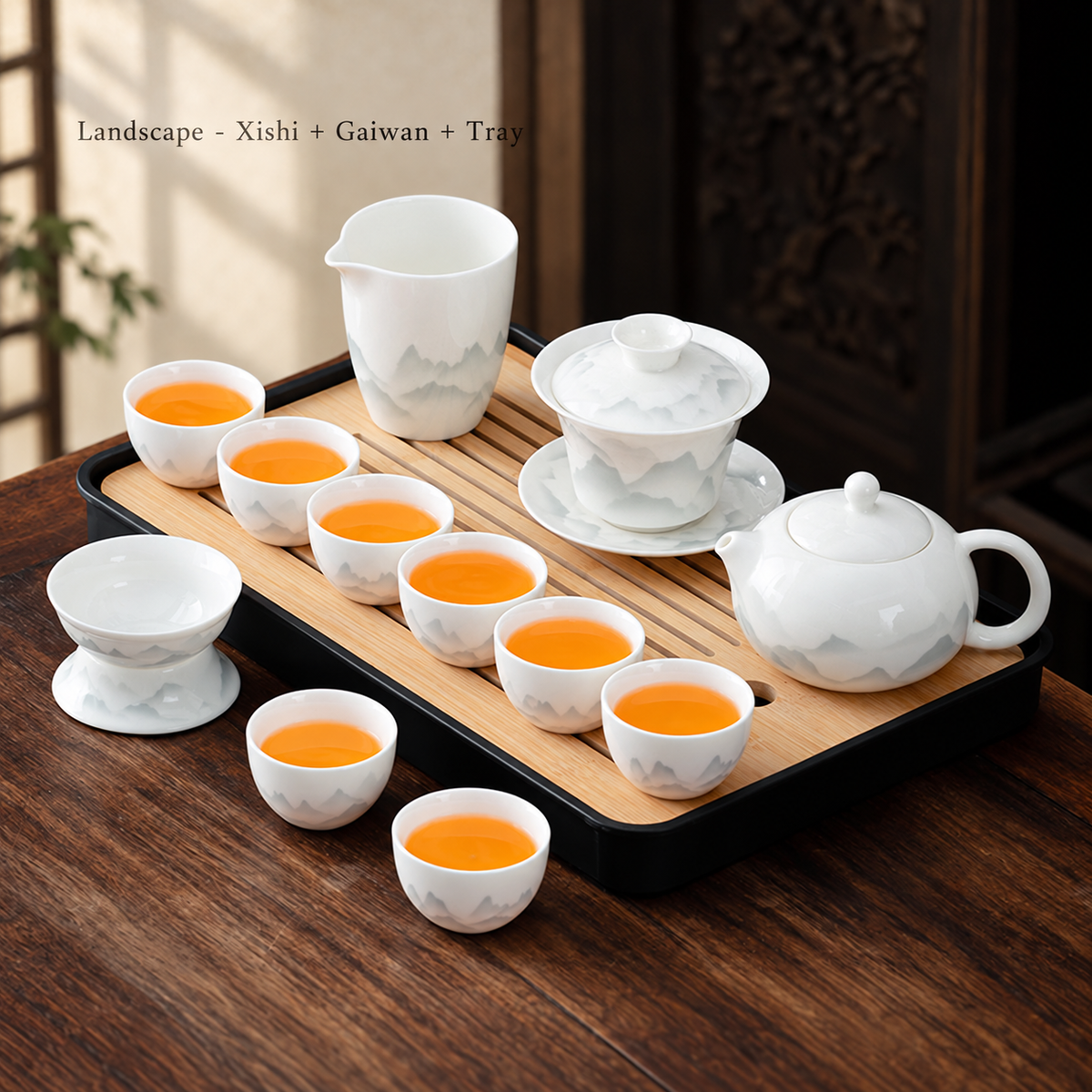 Landscape - Xishi + Gaiwan + Tray