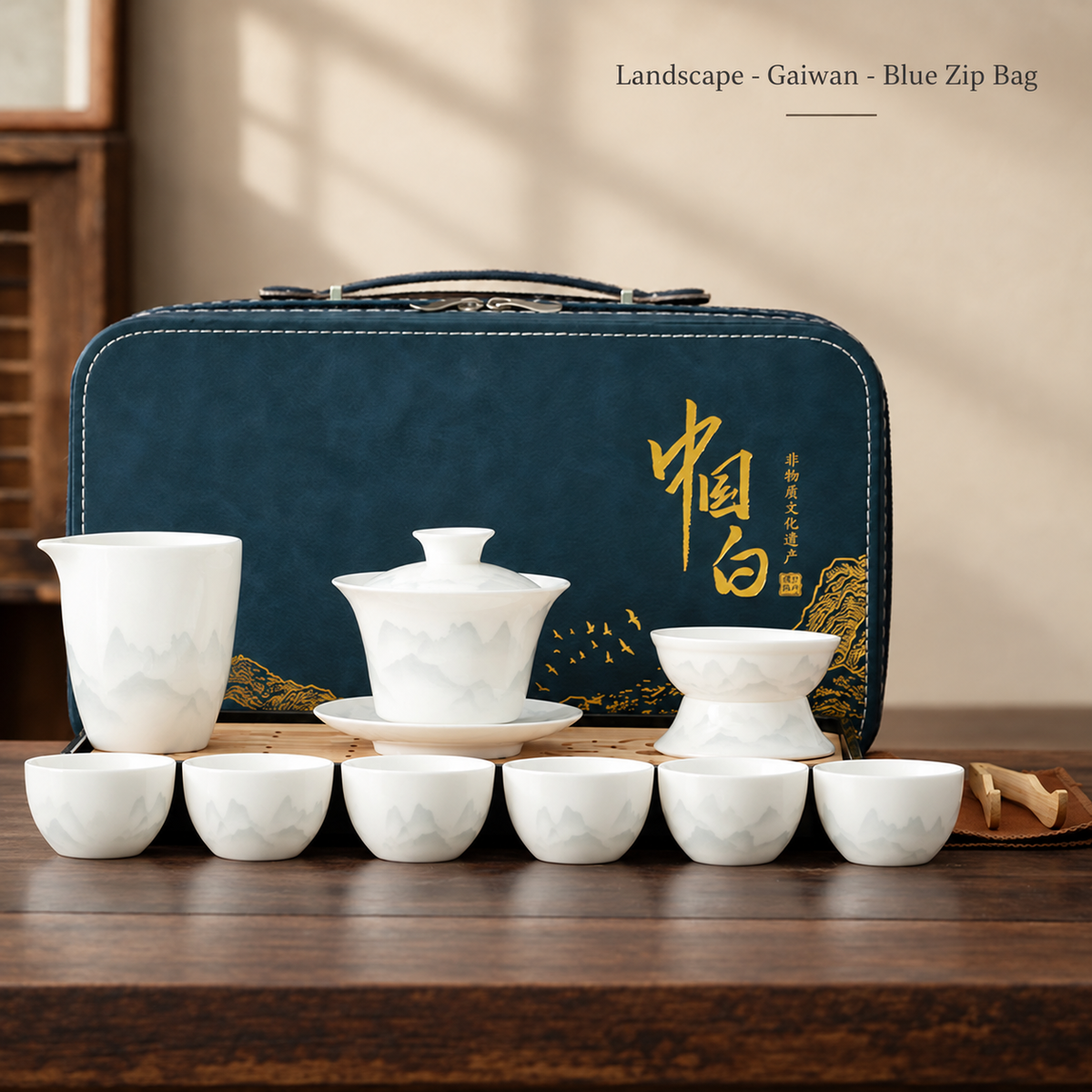 Landscape - Gaiwan - Blue Zip Bag