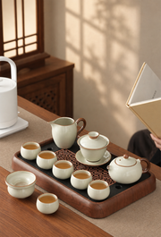 A shared tea setting