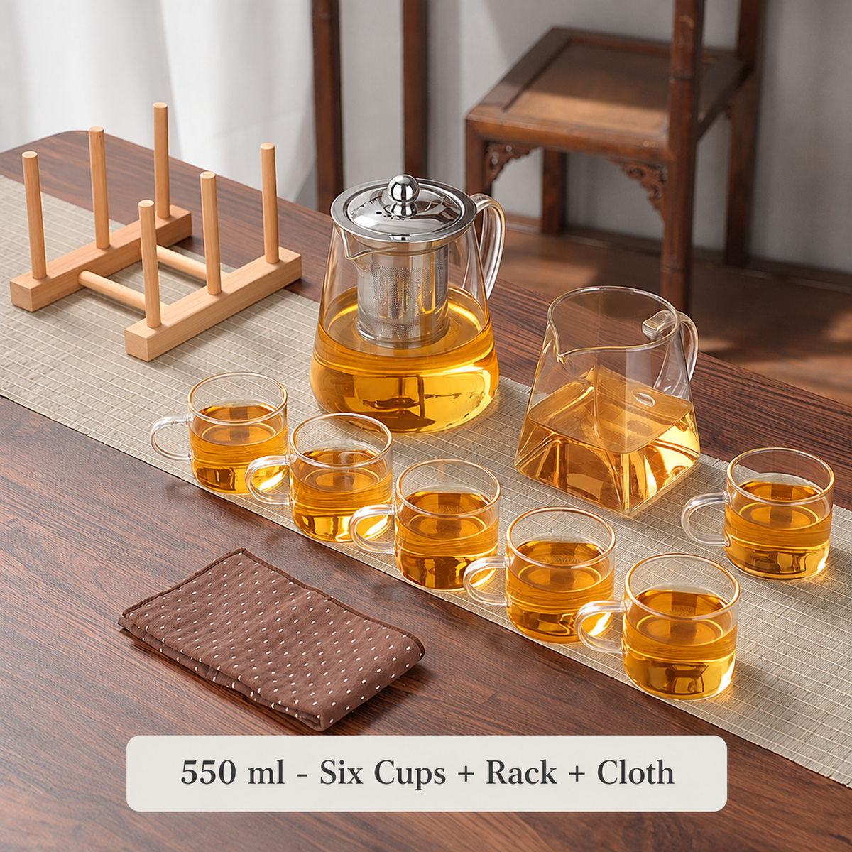 Clear Glass Infuser Tea Sets — image 11
