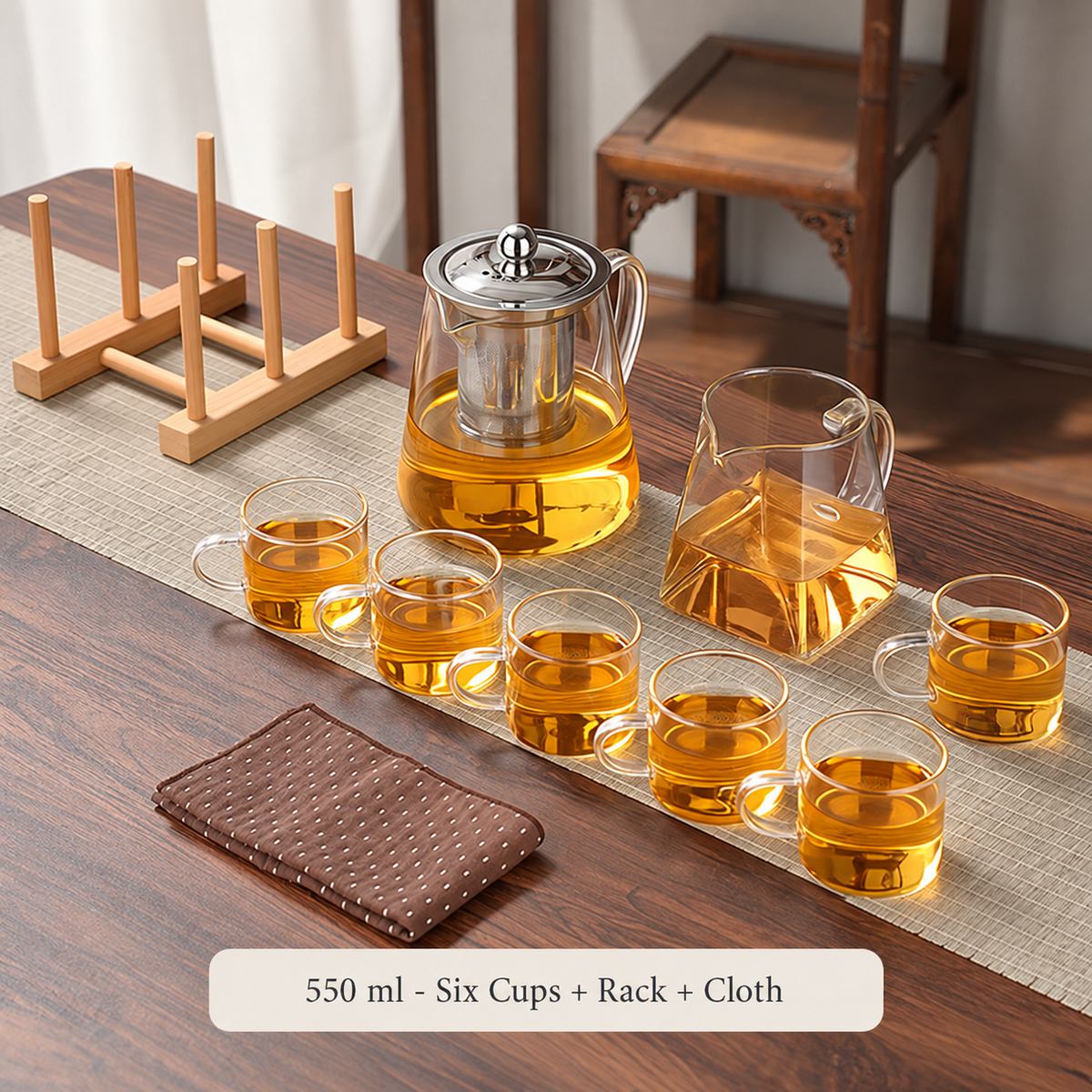 550 ml - Six Cups + Rack + Cloth