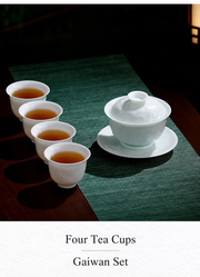 Four small tea cups