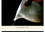 Serving pitcher in use