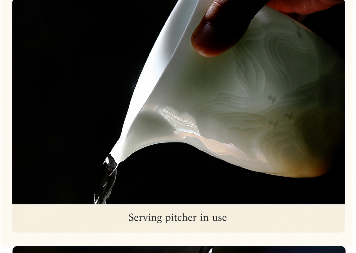 Serving pitcher in use