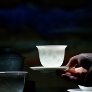 Landscape Relief Porcelain Gongfu Tea Set — image 2