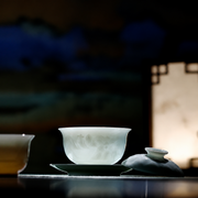 Landscape Relief Porcelain Gongfu Tea Set — image 4