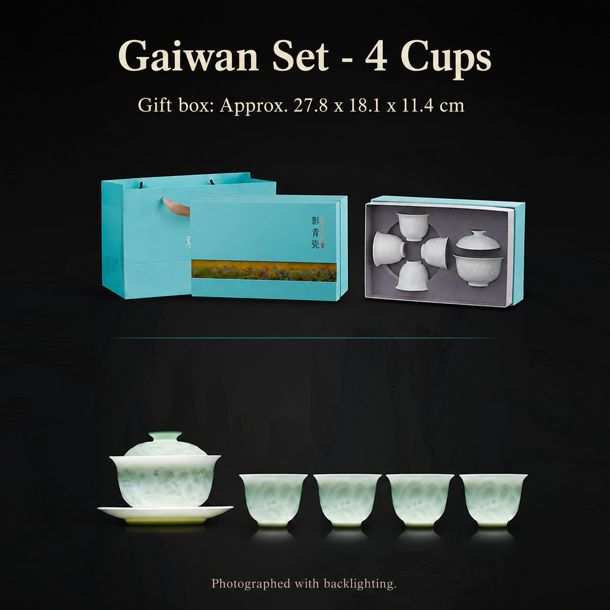 Gaiwan Set - 4 Cups