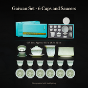 Gaiwan Set - 6 Cups and Saucers