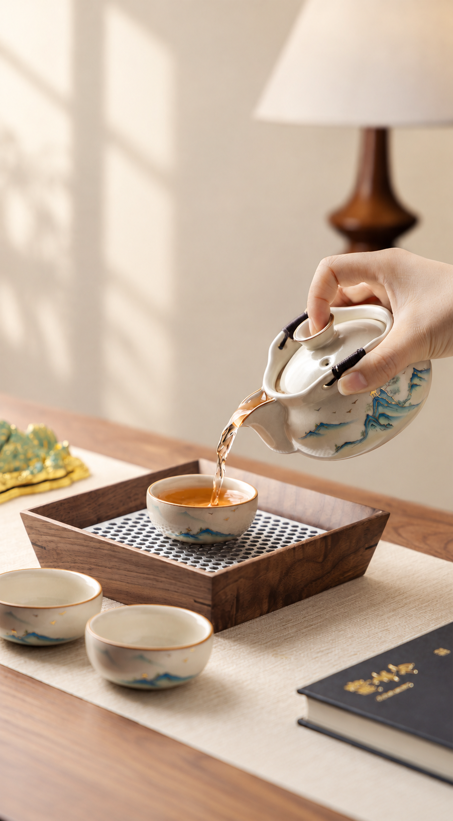 Pouring tea