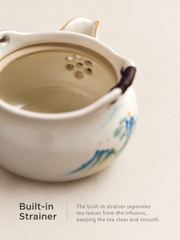 Built-in ceramic strainer