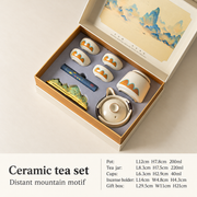 Ceramic Gongfu Tea Set with Landscape Gift Box — image 7