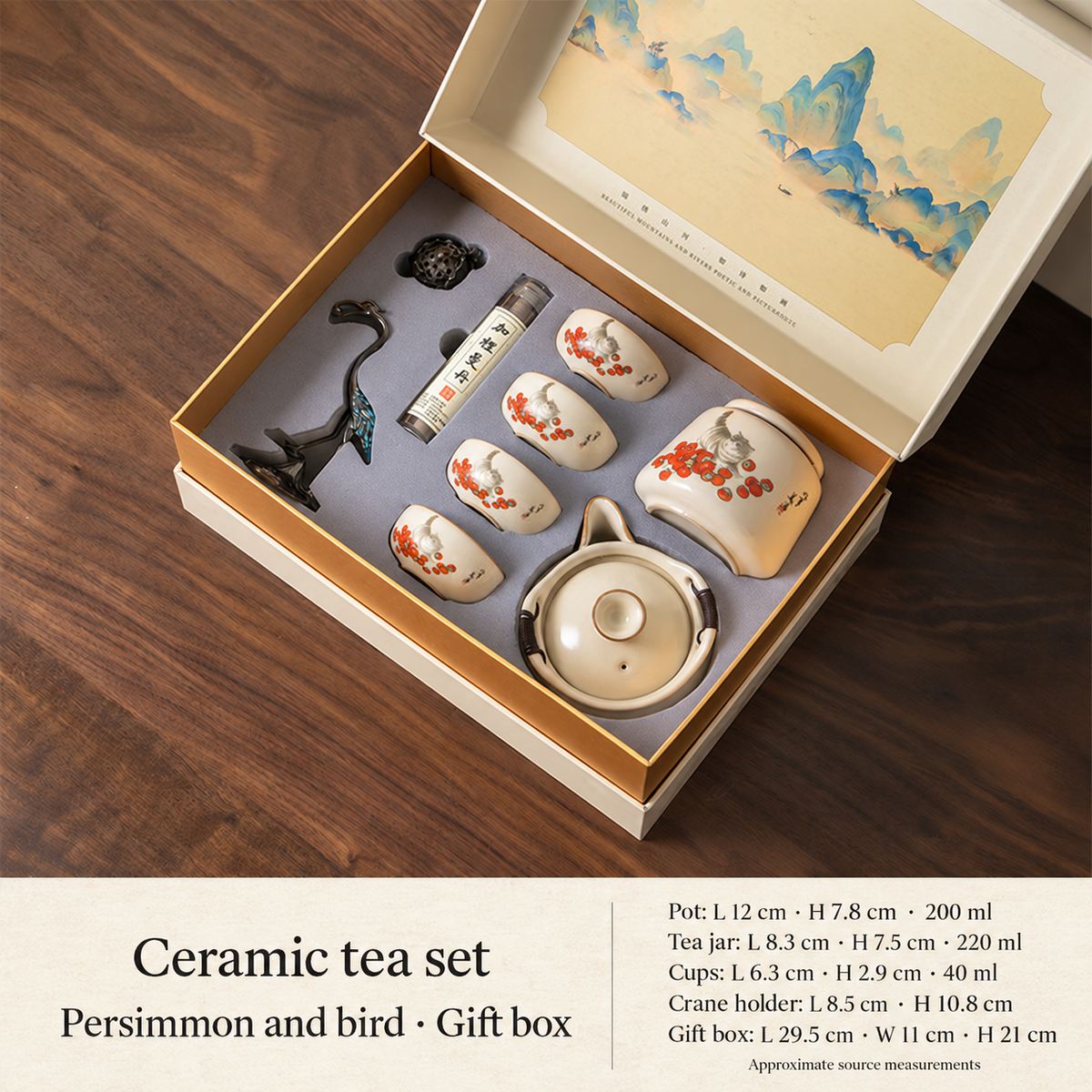 Ceramic Gongfu Tea Set with Landscape Gift Box — image 16